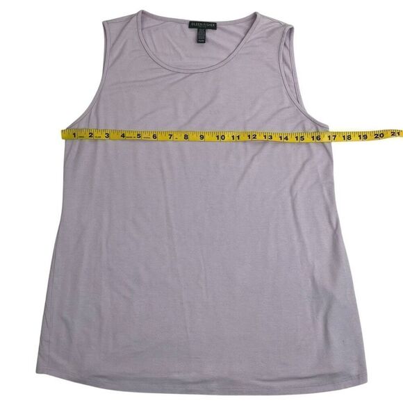 Eileen Fisher Womens Crew Neck Jersey Shell Tank Top Lavender Size Petite Small - Picture 15 of 16